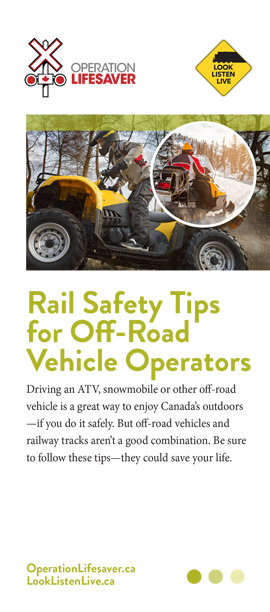 Rail safety tips for off-road vehicle operators